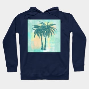 Painted Palm Trees Tropical Colors Hoodie